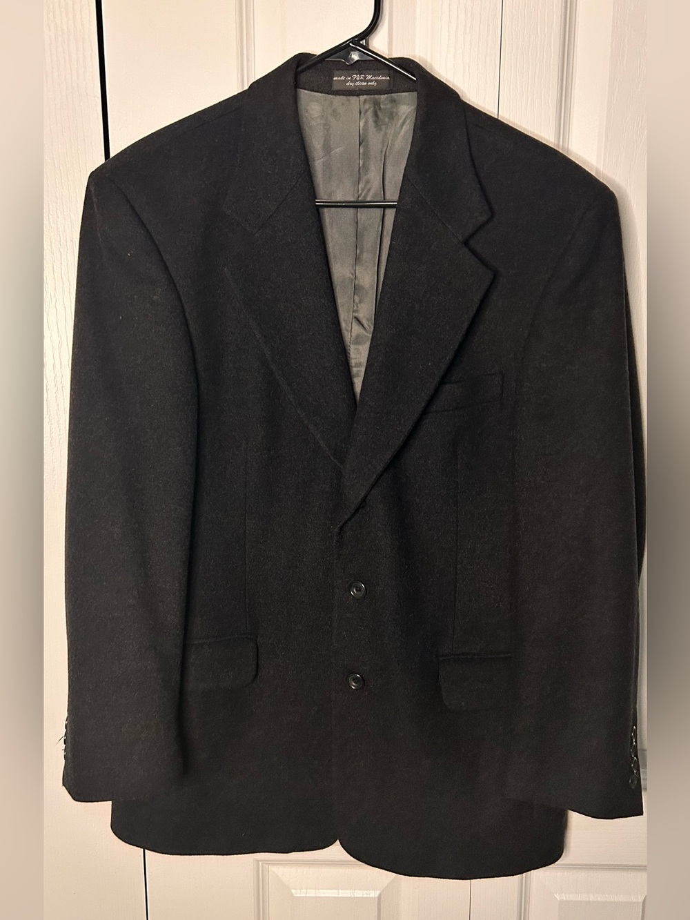 GianFranco Ruffini Mens 40S Black Cashmere Blend Blazer Sports Coat Italy